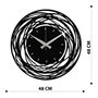 Wallity Enzoclock - S022 Reloj de pared decorativo de metal negro